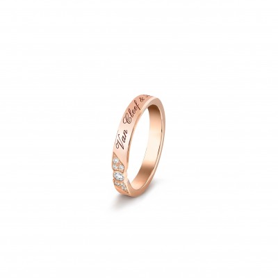VAN CLEEF ARPELS TOUJOURS SIGNATURE ETOILES WEDDING BAND, 3 MM VCARP7RE00